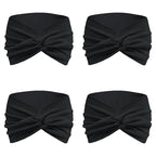 IVARYSS Extra Wide Headbands for Women Non-Slip, 7'' Large Twist Knotted Stretchy Wraps Head Bands Hair Accessories, 4 Pack, Black