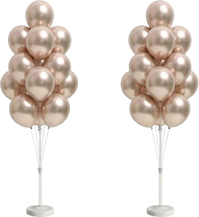 2Sets Metallic Gold Balloon Stand Kit by IMISNO