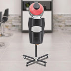 Hair Steamer Professional Hair Salon Steamer with 12 Color Light & Ozone，Adjustable Height Hair Steamer with Wheels (Black)