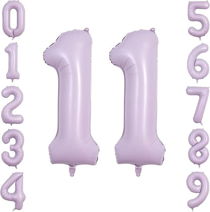 40" Pastel Purple Foil Number 11 Balloon by TNCDJKPA