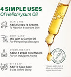 KUKKA Helichrysum Essential Oils - 4 Fl Oz - for Hair, Skin, Diffuser, Aromatherapy & DIY Soap Making Scent