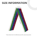 Men's Women Fashion Sports Sweatband Hand Decor for Running Fitness Spa, Long Multifunction Animal Neon Rainbow Colorful Cheetah Leopard Print Black Head Ribbon Headwear
