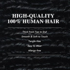 Deep Wave Clip in Hair Extensions Real Human Hair 2 Pack 240g Seamless Clip in Hair Extensions for Women Full Max with 16Pcs Remy Natural Human Hair PU Skin Weft 20inch Natural Black