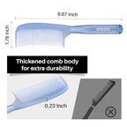 RHOS Detangler Hair Comb for Women and Men-Wide Tooth Comb for Curly,Thick,Wavy,Long Hair,Large Tooth Detangling Comb for Wet and Dry Hair-Styling Essentials Round Handle Hairdressing Comb(Blue)