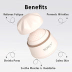 Leeshine Ice Roller Ball for Face and Eyes - Facial Skin Care Tools with a Large Roller and Carry Case Self Care Gift.Men Women (S50-Pink)