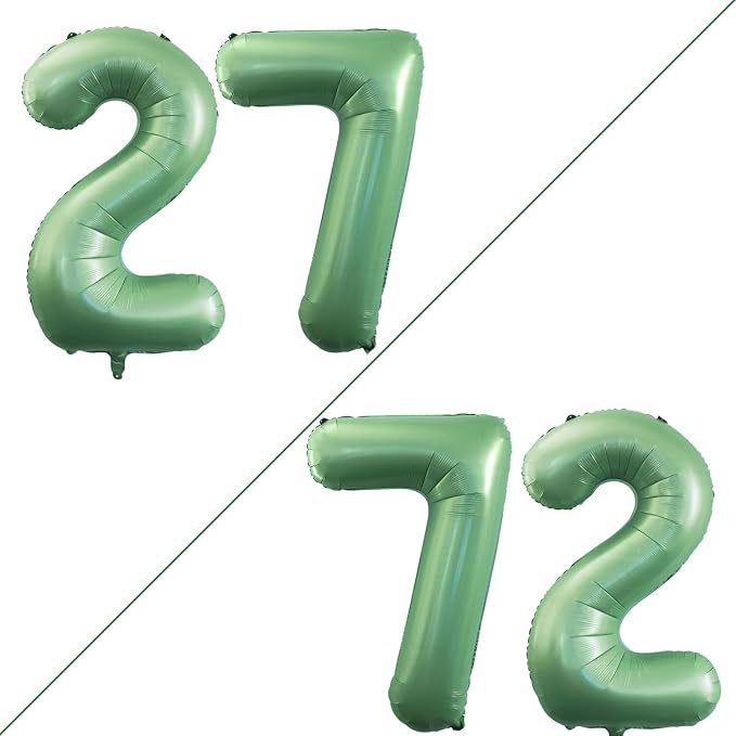 Number 27 Balloons for 27th Birthday Party Decorations, 42 Inch Jumbo Foil by GOER