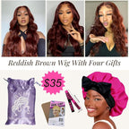 BVH 28 Inch Reddish Brown 13x6 Lace Front Wigs Human Hair Body Wave Wigs Human Hair 200 Density Hd Lace Frontal Wigs M Hairline 33# Brown Wigs (13x6 Reddish Brown Lace Front Wigs Human Hair, 28 Inch)