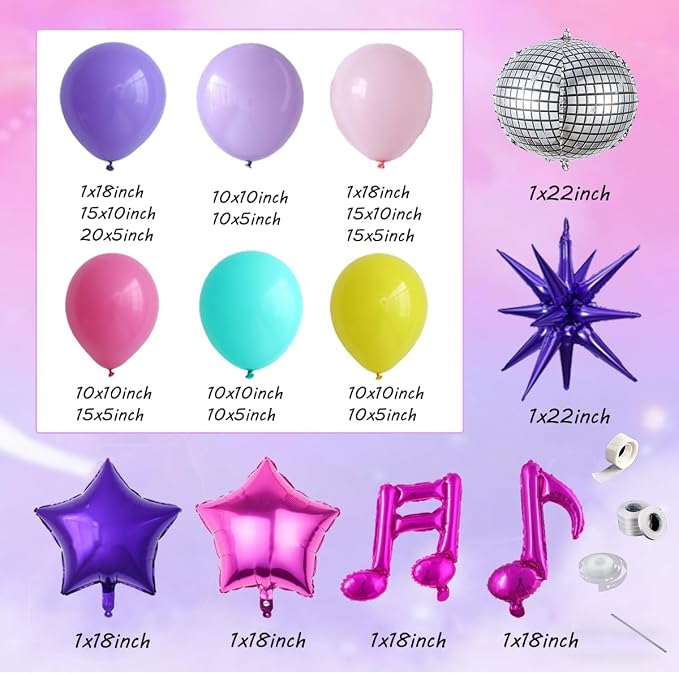 162Pcs Kpop Music Theme Party Decorations - Image 2