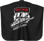 Custom Barber Cape for Men Personalized Professional Hair Cutting Cape with Text for Home Salon Barbershop