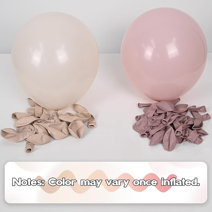 Sage Green Pink Balloons, Blush Sand White Balloon - Image 6