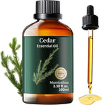 Pure Cedarwood Essential Oil for Bedtime Atmosphere, Evening Relaxation & Pillow Mist,Mumianhua Natural Woodland Aroma for Reed Diffuser,Aromatherapy, Bedroom, Skin, Hair, Tranquil Blends 3.38 Fl Oz