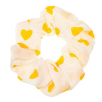 LOOKSEVEN Scrunchies for Hair Women, 5PCS Bandana Scrunchy Hair Ties, Heart Shape