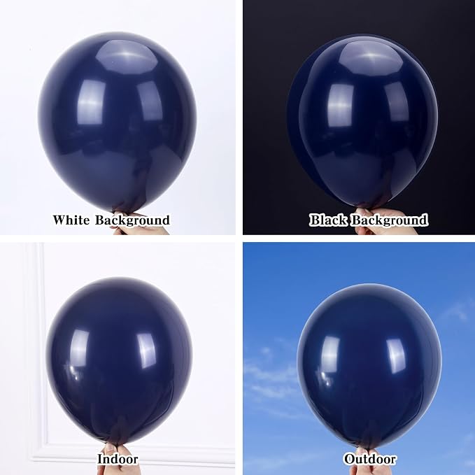 RUBFAC 135pcs Navy Blue Balloons Different Sizes 18 12 10 5 Inch Dark Blue - Image 4