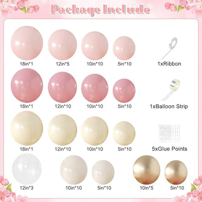 Pastel Pink and Yellow Balloon Arch Kit - Image 2