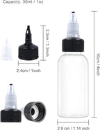 20 Pcs 1oz Plastic Squeeze Bottles with Twist Top Cap, 30ml Clear Dispensing Bottles, Empty Squirt Bottle for Liquids, Sauces, Arts, Crafts, Travel