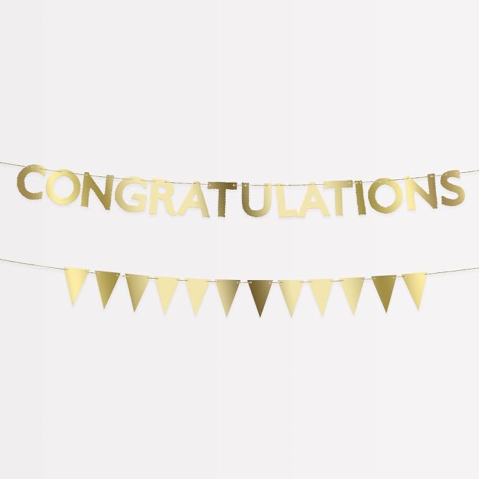 Meri Meri Congratulations Mini Garland Matchbox Banner Set, 2 Unique Strands by MeriMeri
