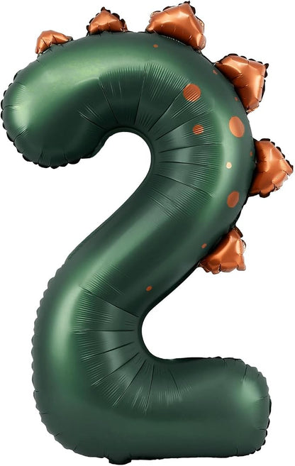 Dinosaur Number 2 Balloon, 30 Inch Birthday Party Decorations by AXBMM