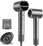 Hair Dryer, High-Speed Ionic Quiet Blow Dryer with 160,000 RPM Brushless Motor for Fast Drying, Low Noise Thermo-Control Compact Professional Dryers with Magnetic Diffuser & Nozzle for All Hair Types