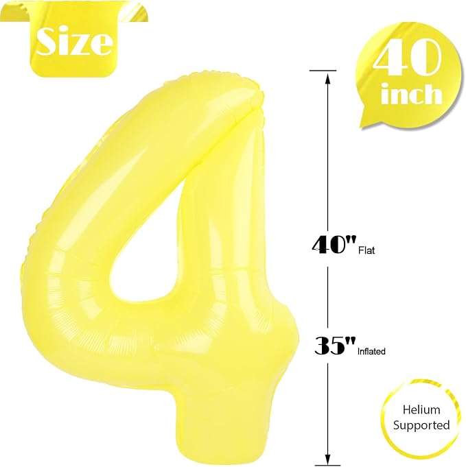 Yellow 4 Balloon - Image 5