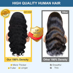 30 Inch HD Lace Front Wig Human Hair [2-year life], 100% Real Human Hair, 13x6 Body Wave Lace Front Wigs for Black Women Glueless Lace Frontal Wig Pre Plucked Bleached Knots 200% Density