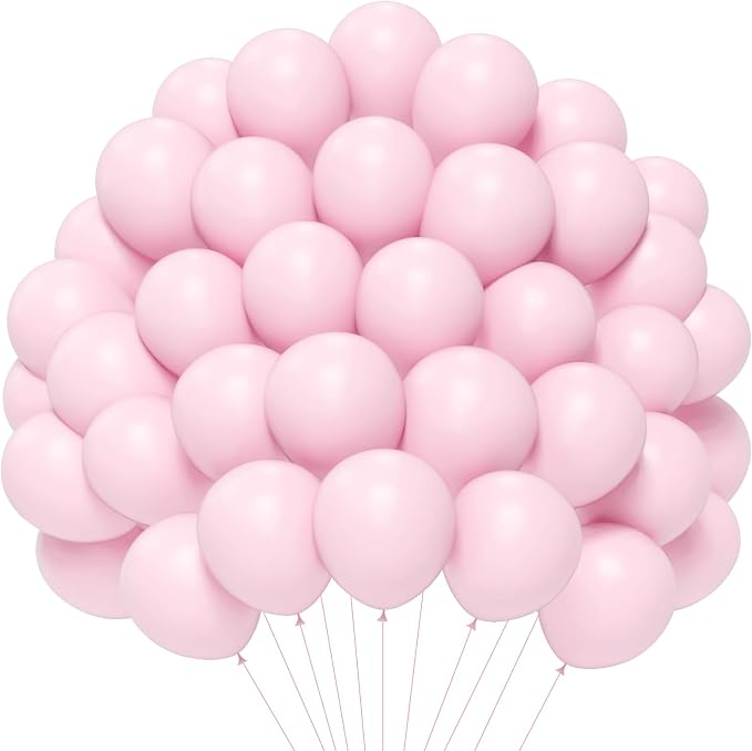 Pastel Pink Christmas Balloons by PatiCool