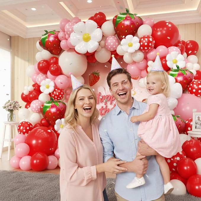 Strawberry Balloon Arch Kit 188Pcs - Image 6