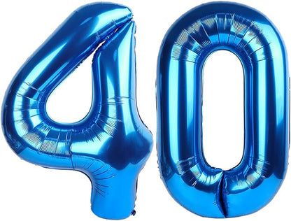 40 Balloon 40 inch Dark Blue Number Balloons by Enyeopd