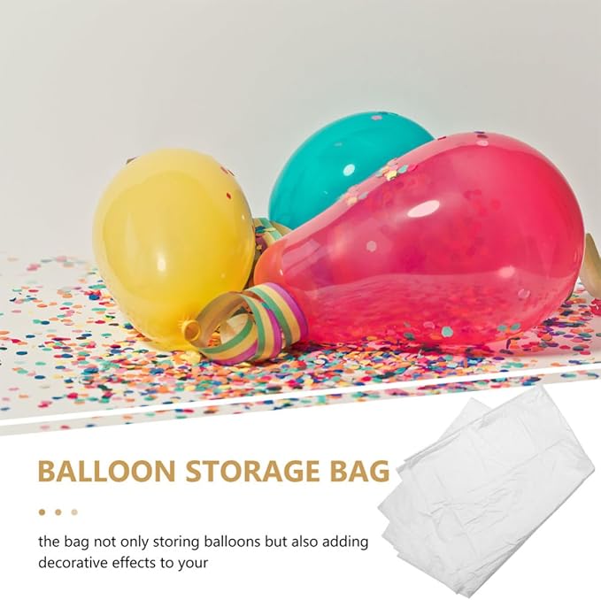 10pcs Large Plastic Balloon Storage Bag - Image 3