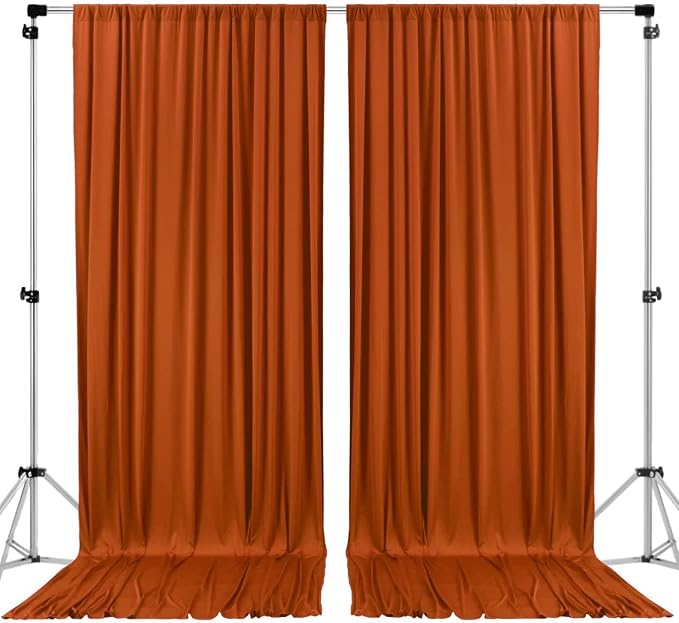 AK TRADING CO. 10 feet x 10 feet Rust IFR Polyester Backdrop Drapes Curtains by Fabrics%7CEventDecor%7CCrafts%7CUpholsteryFoam