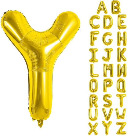 Gold Letter Balloons 40 Inch Large Letter Y Balloon Aluminum | Foil Mylar Big by YUNSHANGMO