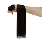 YoungSee U Tip Hair Extensions Brown U Tips Hair Extensions Real Human Hair Darkest Brown 18In 1G/S 50G
