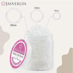 Clear Hair Elastics, 2000 Pcs Variety Pack of Small, Medium, Large Rubber Bands Ponytail Holders and Polybands for Toddlers, Girls, Women, Baby