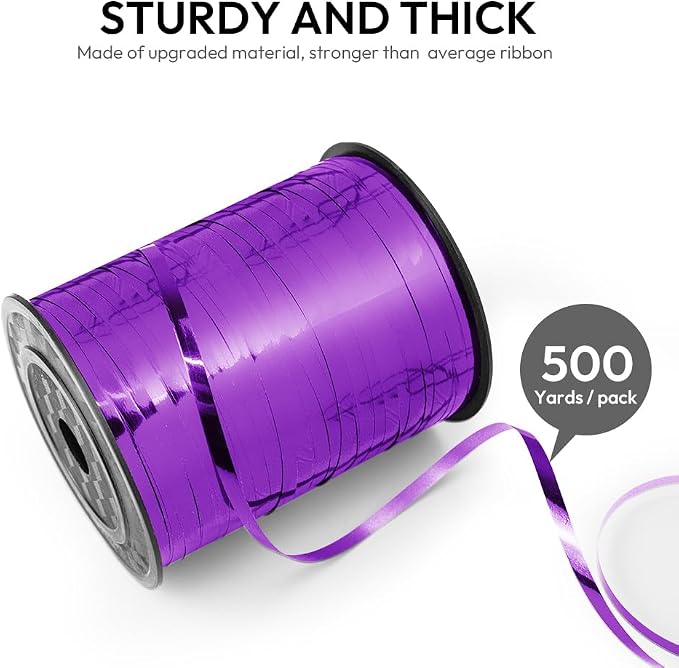 500 Yards Curling Ribbon for Gift Wrapping, 3/16" Balloon String for Christmas - Image 2