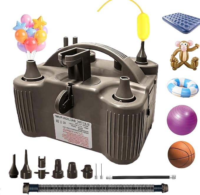 4-in-1 Electric Balloon Pump for All Balloons, Inflatables, and Sports Balls by Unknown