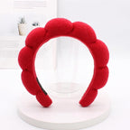 Spa Headbands for Washing Face Makeup Skin Care Headband Women Bubble Facial Beauty Headbands Puffy Shower Towel Band Hair Headband