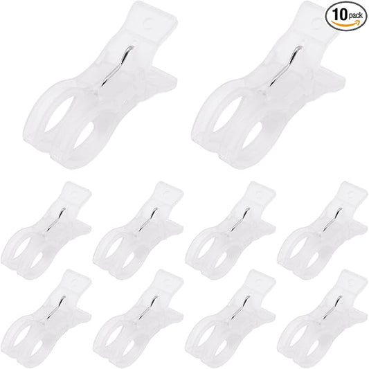 10 Packs Balloon Arch Clips 3.5 Inch Clear White Spring Clamps Heavy Duty by SSYDIEN