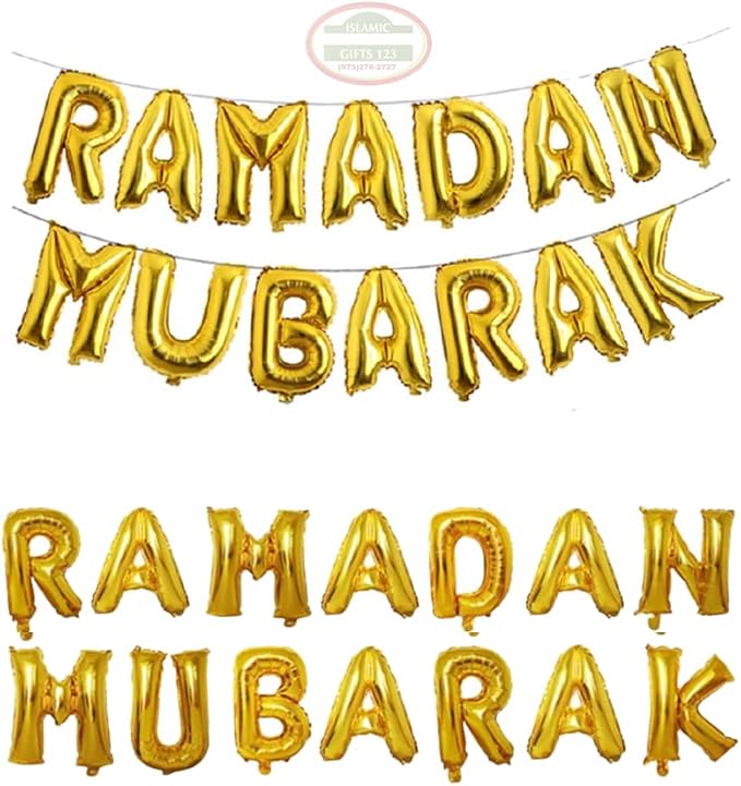 16in Rose Gold Eid MUBARAK Foil Balloons by REIANS