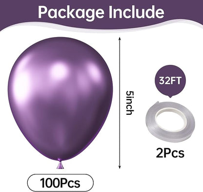 Metallic Purple Balloons, Birthday Decoration, Wedding Party, Baby Shower - Image 2