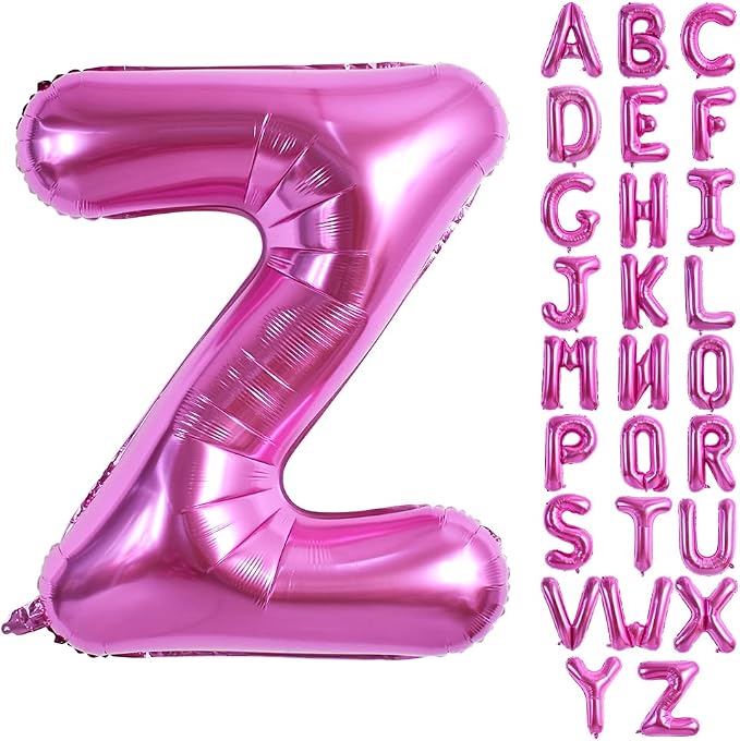 TONIFUL 40 Inch Large Rose Red Letter Z Balloons by TONIFUL