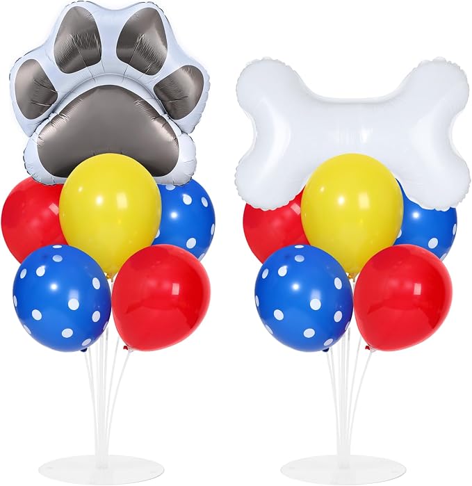 Dog Paw Party Balloons Stand Kit 2 Sets by Naozinebi