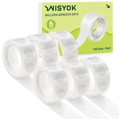 WISYOK Clear Glue Points Dots for Balloons, Removable | Double Sided, Home Decor by WISYOK