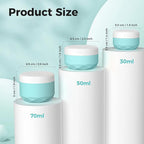 Travel Containers for Toiletries, 4-Pack TSA Approved Silicone Jars (1oz) - BPA Free Leakproof Cosmetic Containers for Creams, Lotion, Skincare & Makeup with Bonus Waterproof Bag