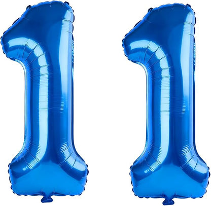 40 Inch Number 11 Balloons for 11th Birthday Party Decorations, 0-100 Dark Blue by FOBELEC