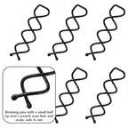 30 Pcs Spiral Hair Pins, Spin Pins for Hair, Alloy Spiral Bobby Pins, Bun Twist Spiral Hair Pins with Non-scratch Rounded Tips for Women Bun Hair Style (Black)