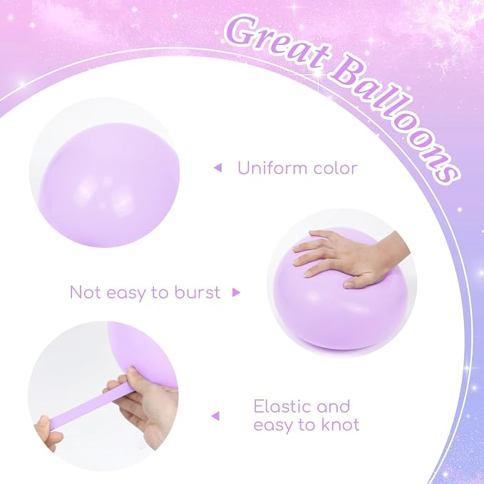 60pcs Pink and Purple 12inch - Image 3