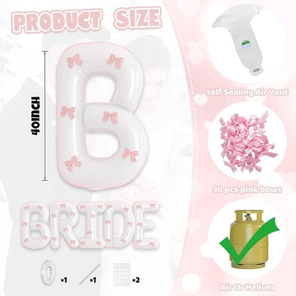 40 Inch BRIDE Balloons Bachelorette Party Decorations, Bridal Shower Banner - Image 2