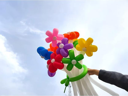 White 260 Long Balloons 100 Pack White Modeling Long Magic Balloons Thickening - Image 6