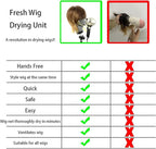 Wig Head Stand - Fresh Holder With Mannequin for Drying and Styling Hair, Scalp Cap Net, Dryer With Holes