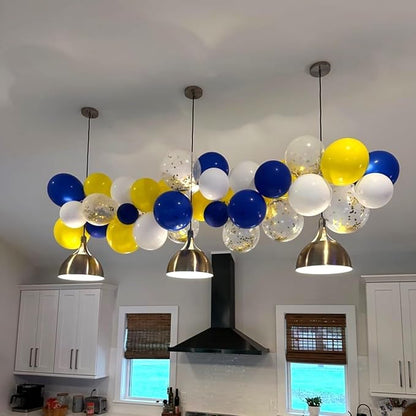 Isndare Navy Blue Yellow White Balloons, 12 Inch Navy Yellow Party Dark Yellow - Image 7