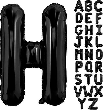 Black Letter H Balloons, H Balloon 40 Inch H Balloon Letter by BBPOOL